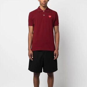 Comme Des Garçons Play Red Polo